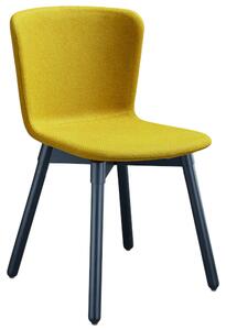 MIDJ - Židle CALLA s čalouněným sedákem a dřevěnou podnoží