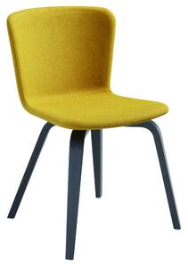 MIDJ - Dvoubarevná čalouněná židle CALLA s dřevěnou podnoží II