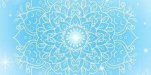 Obraz modrý květ Mandaly