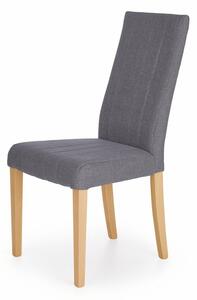 Jídelní židle DIEGO – masiv, látka, více barev Dub medový / tmavě šedá
