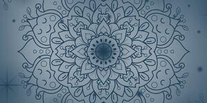 Obraz tmavě modrý květ Mandaly