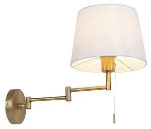 Chytrá nástěnná lampa bronzová s bílým stínítkem vč. Wifi A60 - Ladas Deluxe
