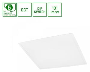 LED panel Algine backlight CCT 30/40/48W, 3000/4000/6000K, 6300lm, 595x595, bílá