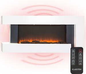 Klarstein Studio Light & Fire 2, elektrický krb, 1000/2000 W, MDF, dálkové ovládání, bílý