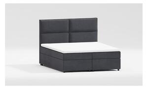 Šedá boxspring postel s úložným prostorem 140x200 cm – Ropez