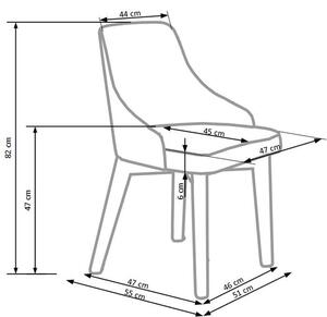 Jídelní židle TOLEDO Halmar Dub medový / tmavě šedá (INARI 95)