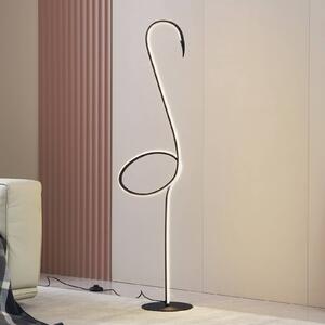 Stojací lampa Lindby LED Pajaro, 130 cm, černá, CCT, stmívatelná