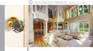 Onyx Krystal В6019 CL/SG zlato :: Rozetové hranaté