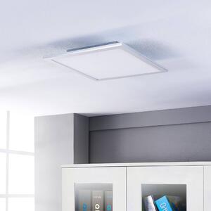 Lindby LED panel Livel, sada 2 kusů, 40 cm x cm, dálkové ovládání, stmívatelný, Hliník / šedá / zinek, Kuchyň, Plast, Moderní