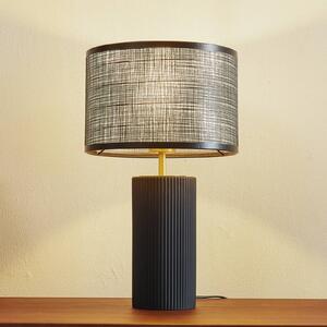 Stolní lampa Lindby Sorscha, černá, železo, Ø 26 cm