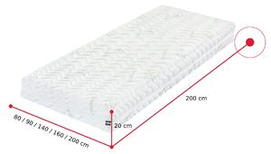 Pěnová matrace VISCO XXL + polštář, 90x200x20