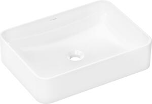 Hansgrohe Xuniva Q umyvadlo na desku 550/400 bez otvoru pro baterii a přepadu, bílá 60168450