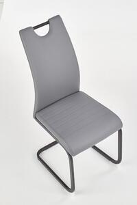 Jídelní židle TAMPA –⁠ kov/PU kůže, šedá