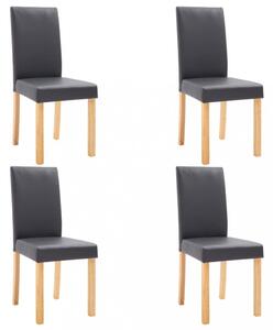 Jídelní židle 4 ks umělá kůže / dřevo Dekorhome Vínová