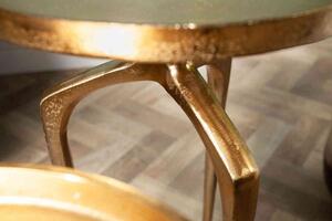 Invicta interior Odkládací stolek Abstract 2ks set hliník, zlatý 40357
