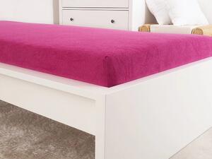 Froté prostěradlo do dětské postýlky EXCLUSIVE 70x140 cm purpurové