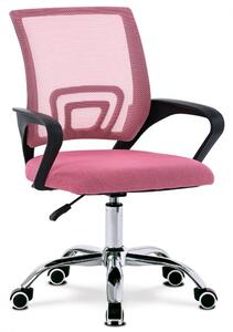 Studentská otočná židle POPPY — síť, více barev Růžová