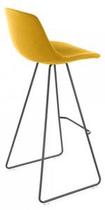 LAPALMA - Barová židle MIUNN vysoká s ližinovou podnoží, čalouněná