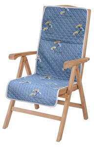 Podsedák na židli s opěrkou BEAUTIFUL, modrý
