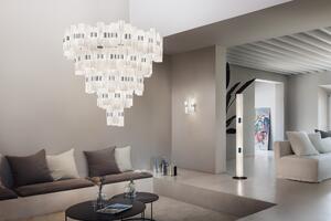 Slamp La Lollo Floor prisma/silver, designová stojací lampa se stmívačem, 3x12W LED E27, výška 163cm