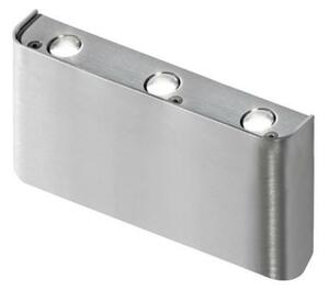 LED Nástěnné svítidlo AZzardo Ginno 3 aluminium AZ0766 6x1W 440lm 3000K IP20 17cm hliníkové