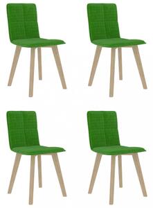 Jídelní židle 4 ks látka / buk Dekorhome Zelená