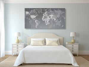 Obraz šrafována mapa světa