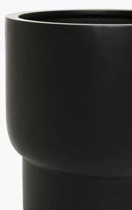 Květináč LIVELLO, sklolaminát, výška 50 cm, černý