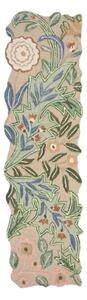 Zelený ručně tkaný vlněný běhoun 60x230 cm Bryony Shaped Floral – Flair Rugs