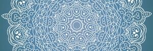 Obraz meditační Mandala na modrém pozadí
