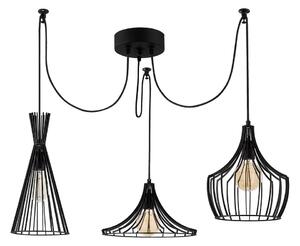 Černé závěsné svítidlo s kovovým stínidlem Mezopotamya – Opviq lights