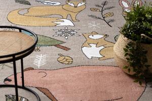 Dětský kusový koberec Fun Forester beige 200x290 cm