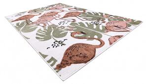 Dětský kusový koberec Fun Flami Flamingos cream 180x270 cm
