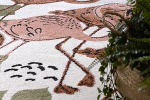 Dětský kusový koberec Fun Flami Flamingos cream 120x170 cm