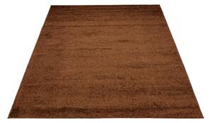 Kusový koberec shaggy čtverec Parba hnědý 200x200cm