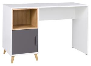 JOKER | psací stůl 14 | 120 cm | | bílá/grafit/šedá/lefkas světlý