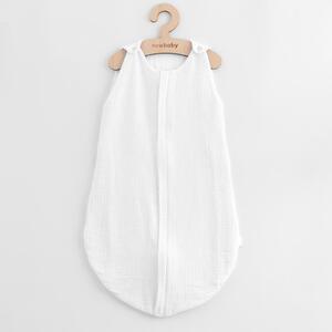 Mušelínový spací vak pro miminka New Baby bílý, vel. 0-6 m