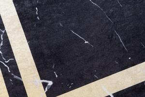 Makro Abra Kusový koberec pratelný TOSCANA 23483 Klasický Moderní pogumovaný černý zlatý Rozměr: 120x170 cm