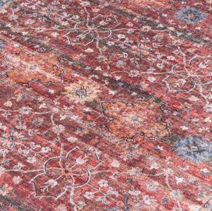 Makro Abra Kusový koberec CHENILLE PRINTED KH-7A Klasický bordó modrý Rozměr: 120x170 cm