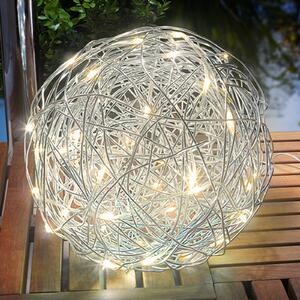 Solární LED lampa Alu-Wireball, teplá bílá
