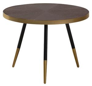 Kavárenský stolek tmavěhnědo-zlatý RAMONA
