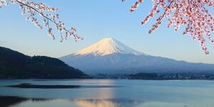 Obraz výhled z jezera na Fuji