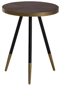 Odkládací stolek tmavěhnědo-zlatý RAMONA