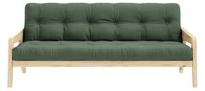 Zelená Variabilní pohovka Grab Clear lacquered/Olive 93 × 204 × 90 cm KARUP DESIGN