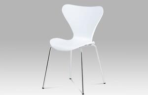Jídelní židle AURORA plast / kov Bílá