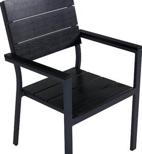 Jídelní židle Levels, 2ks, černá