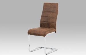 Jídelní židle DCH-451 látka / kov Hnědá