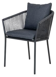 Zahradní židle SALERNO tmavě šedá/černá