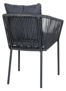 Zahradní židle SALERNO tmavě šedá/černá