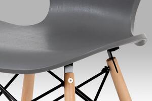 Jídelní židle CT-742 plast / dřevo Autronic Šedá